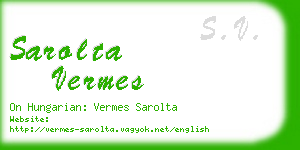 sarolta vermes business card